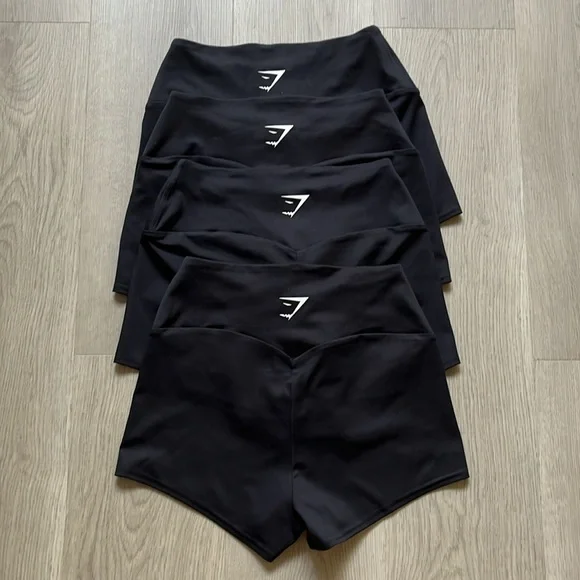 Gymshark Black Athletic Shorts for Women. 4 Shorts for $40 - Picture 3 of 5